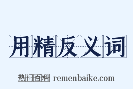 用精反义词是什么意思的图片